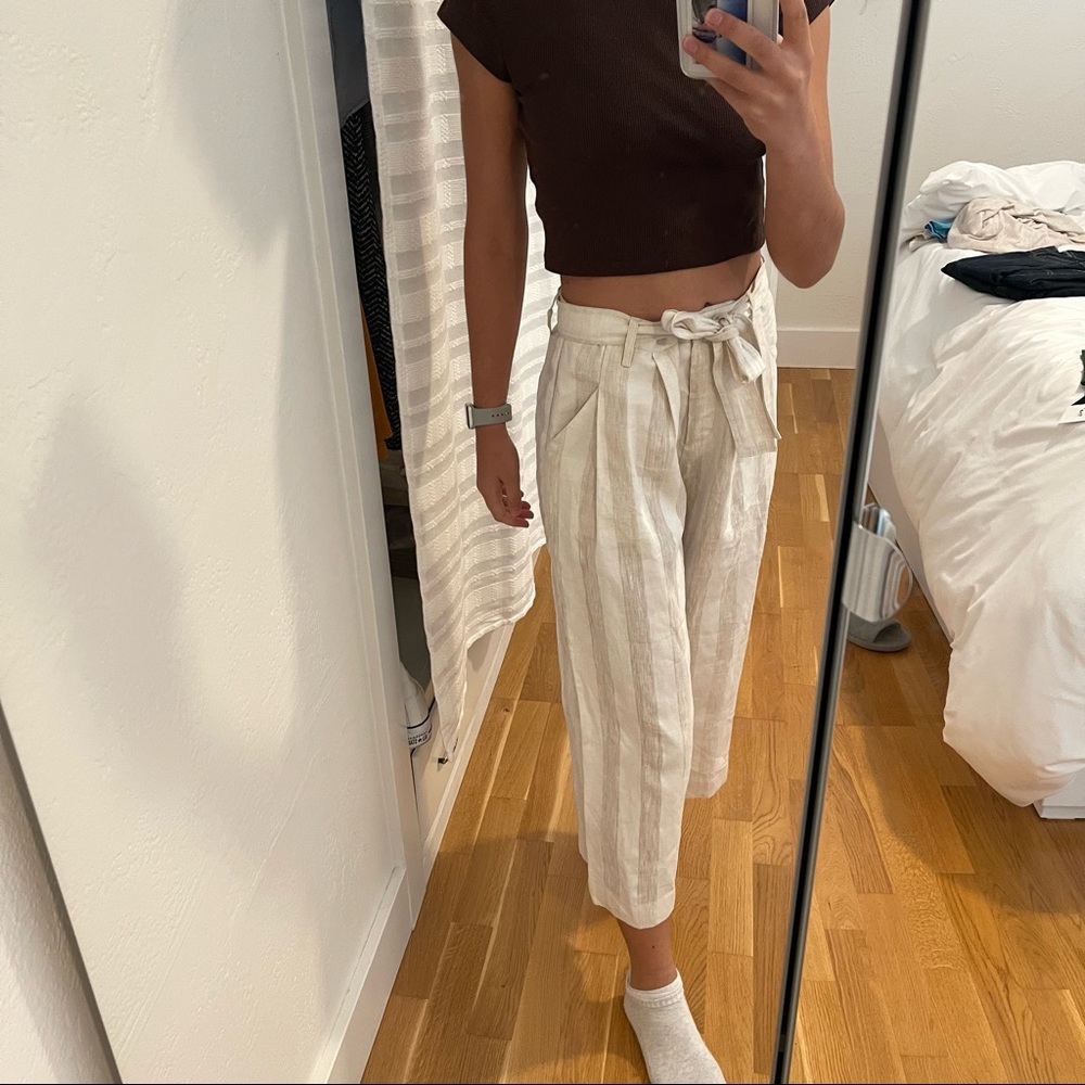 Who what wear wide leg paper bag pants